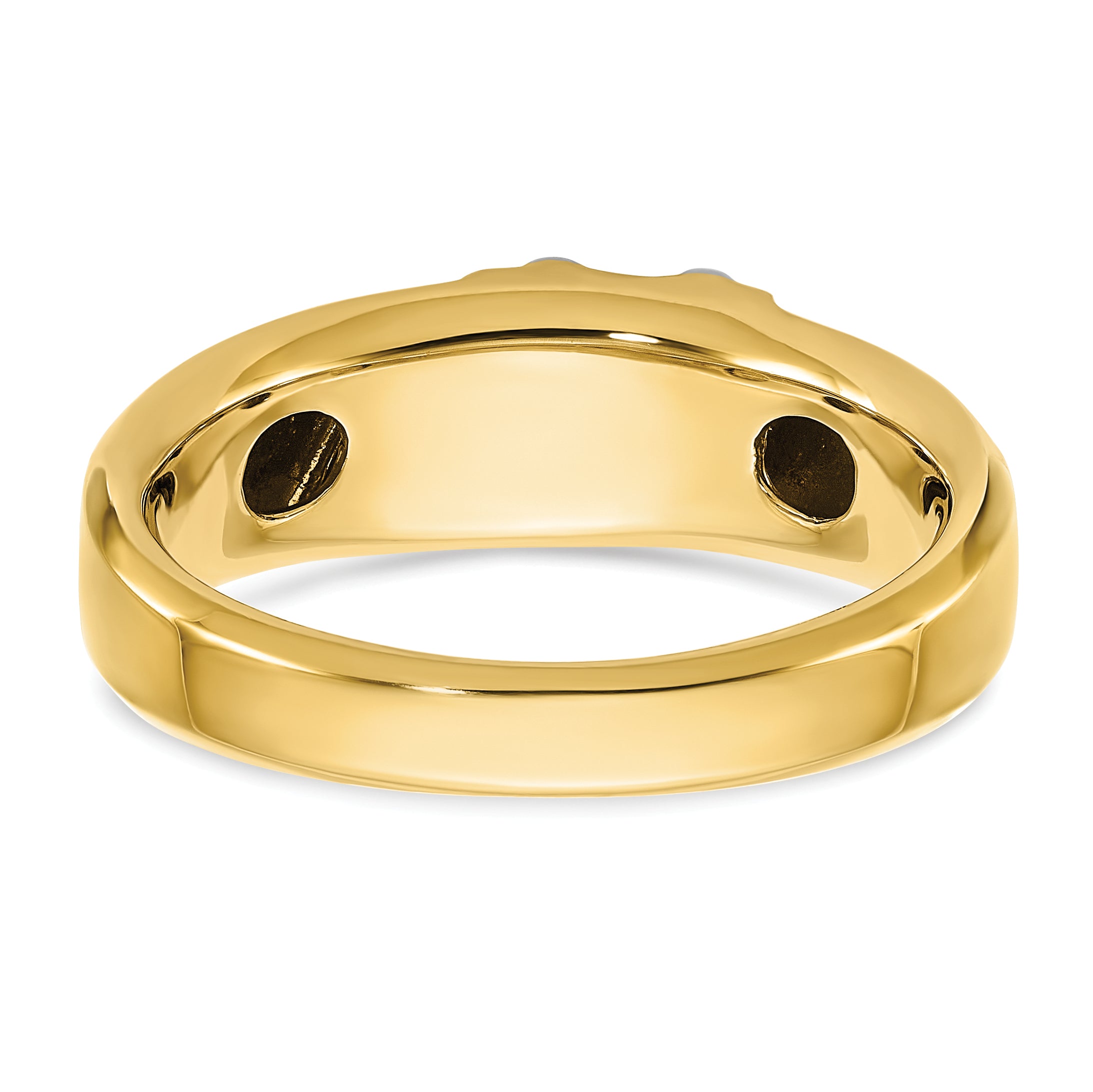14k Two-tone Polished Men's Ring Mounting, Mounting Only - Sophia Jewelers