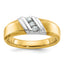 14k Two-tone Polished Men's Ring Mounting, Mounting Only - Sophia Jewelers
