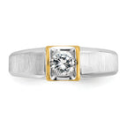 14k Two-tone Mens 1/2 carat Diamond Complete Ring - Sophia Jewelers