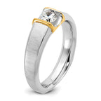 14k Two-tone Mens Diamond Ring Mounting, Mounting Only - Sophia Jewelers