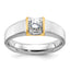 14k Two-tone Mens Diamond Ring Mounting, Mounting Only - Sophia Jewelers