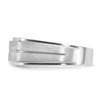 14k White Gold Mens Polished and Satin Diamond Ring Mounting, Mounting Only - Sophia Jewelers
