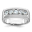 Men's Five-Stone Ring in 14K White Gold, Lab-Grown Diamond (1 ct.), Size 10 - Sophia Jewelers