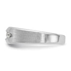 14k White Gold Men's Polished and Satin 5-Stone 1/4 Carat AA Quality Diamond Ring - Sophia Jewelers