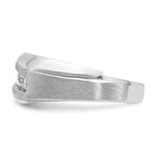 14k White Gold Men's Polished and Satin 5-Stone 1/2 Carat AA Quality Diamond Ring - Sophia Jewelers