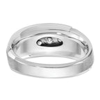 14k White Gold Men's Polished and Satin 5-Stone 1/2 Carat AA Quality Diamond Ring - Sophia Jewelers