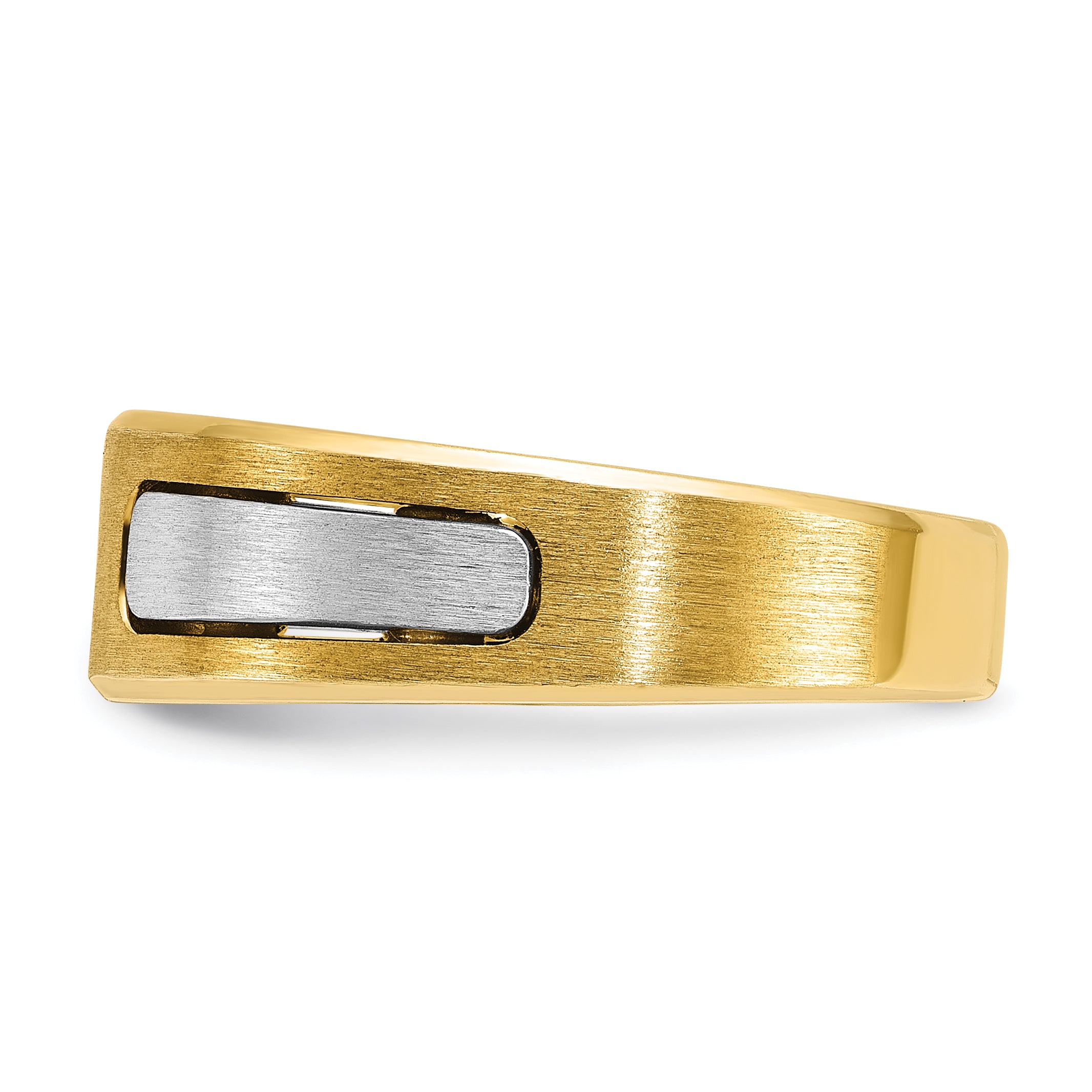 14k Two-tone Mens Polished and Satin Diamond Ring Mounting, Mounting Only - Sophia Jewelers