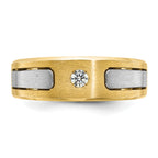 14k Two-tone Mens Polished and Satin Diamond Ring Mounting, Mounting Only - Sophia Jewelers