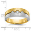 14k Two-tone Mens Polished and Satin 3-Stone Diamond Ring Mounting, Mounting Only - Sophia Jewelers