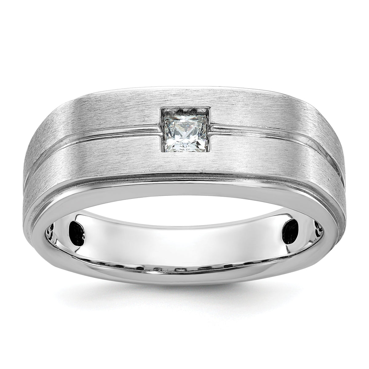 Men's Diamond Ring in 14K White Gold, 8.26mm (1/6 ct. tw.), Size 10 - Sophia Jewelers Main image