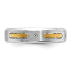 14k Two-tone Mens Polished and Satin Diamond Ring Mounting, Mounting Only - Sophia Jewelers