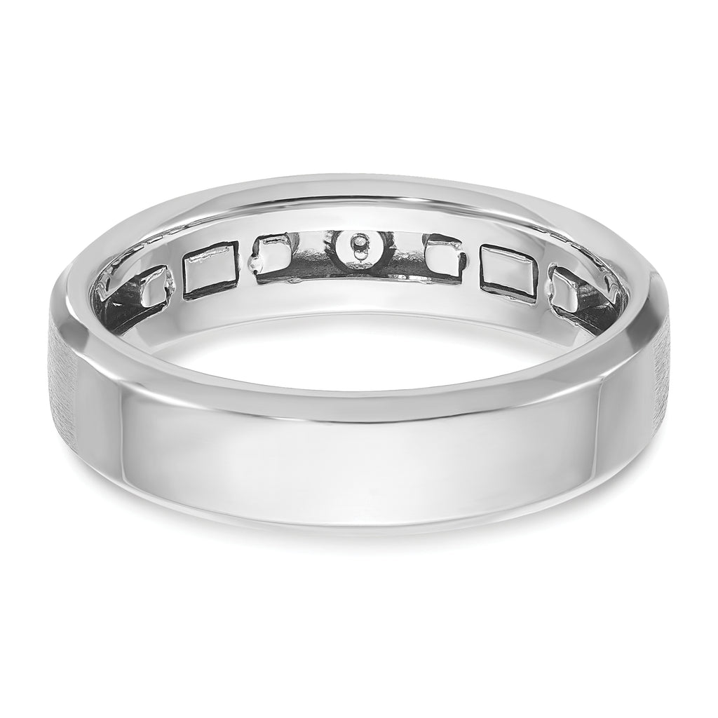 14k Two-tone Mens Polished and Satin Diamond Ring Mounting, Mounting Only - Sophia Jewelers