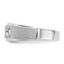 14k White Gold Mens Polished and Satin 3/8 carat Diamond Complete Ring - Sophia Jewelers