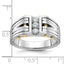14k Two-tone Mens Polished and Satin Diamond Ring Mounting, Mounting Only - Sophia Jewelers