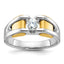 14k Two-tone Mens 3/8 carat Diamond Complete Ring - Sophia Jewelers