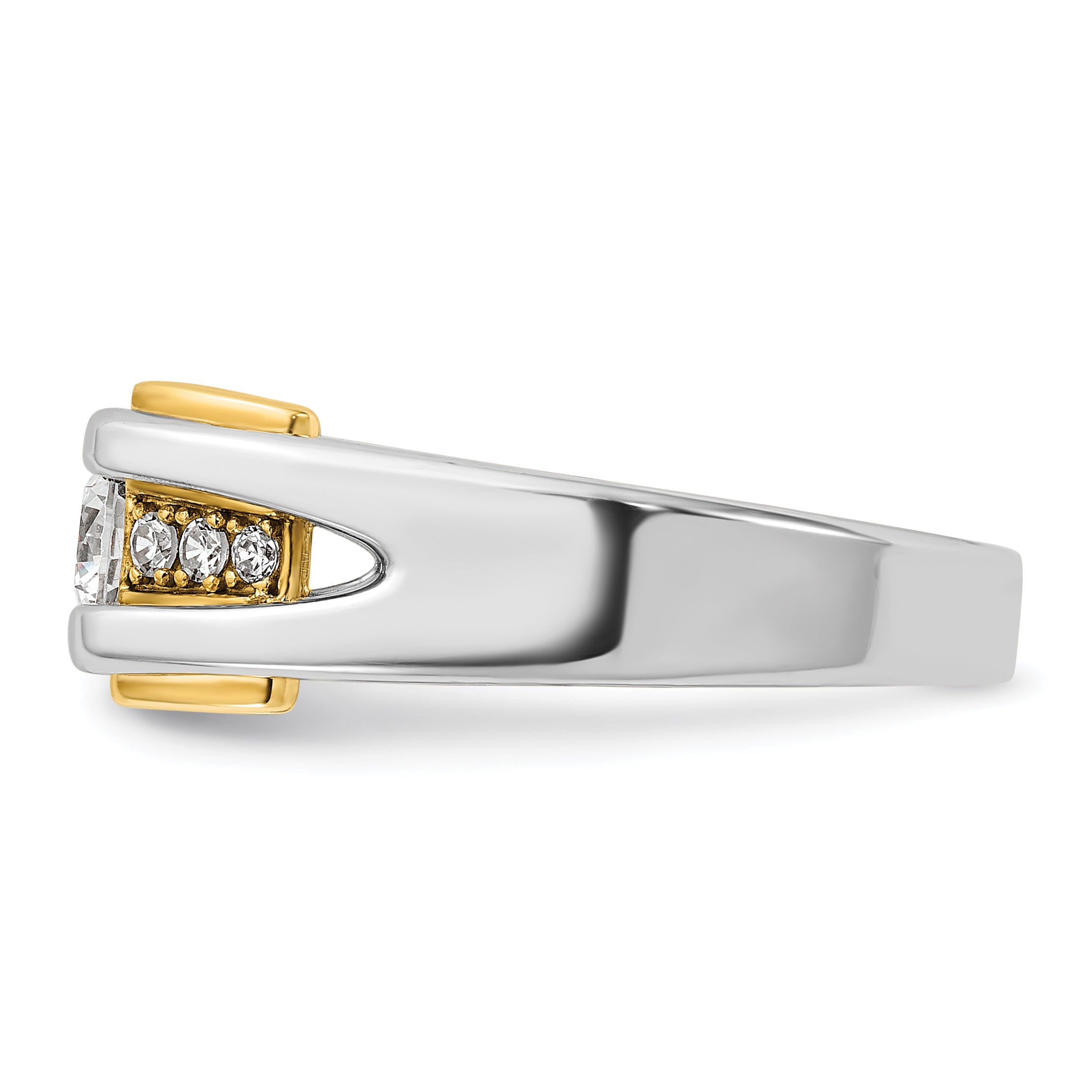 14k Two-tone Mens 1/2 carat Diamond Complete Ring - Sophia Jewelers