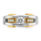 14k Two-tone Mens 1/2 carat Diamond Complete Ring - Sophia Jewelers