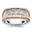 Men's Five-Stone Ring in 14K Two-Tone Gold (1.01 ct. tw.), Size 10 - Sophia Jewelers