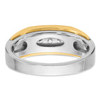 10k Two-tone Men's Polished 5-Stone 1/4 Carat A Quality Diamond Ring