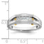 14k Two-tone Mens Polished and Satin Channel-set 5-Stone 1/4 Carat AA Diamond Ring - Sophia Jewelers
