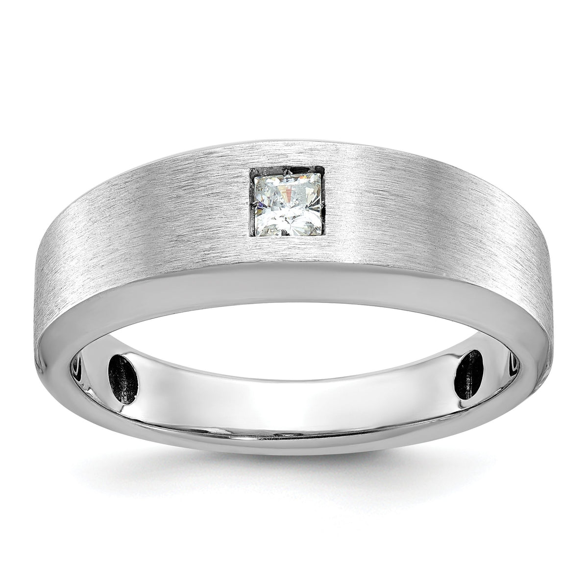 Men's Diamond Ring in 14K White Gold, 8mm (1/6 ct. tw.), Size 10 - Sophia Jewelers Main image