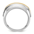 14k Two-tone Men's Polished 5-Stone 1 Carat AA Quality Diamond Ring - Sophia Jewelers