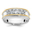 Men's Lab-Grown Diamond Ring in 14K Two-Tone Gold (1.01 ct. tw.), Size 10 - Sophia Jewelers