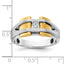 14k Two-tone Mens Polished and Satin Diamond Ring Mounting, Mounting Only - Sophia Jewelers