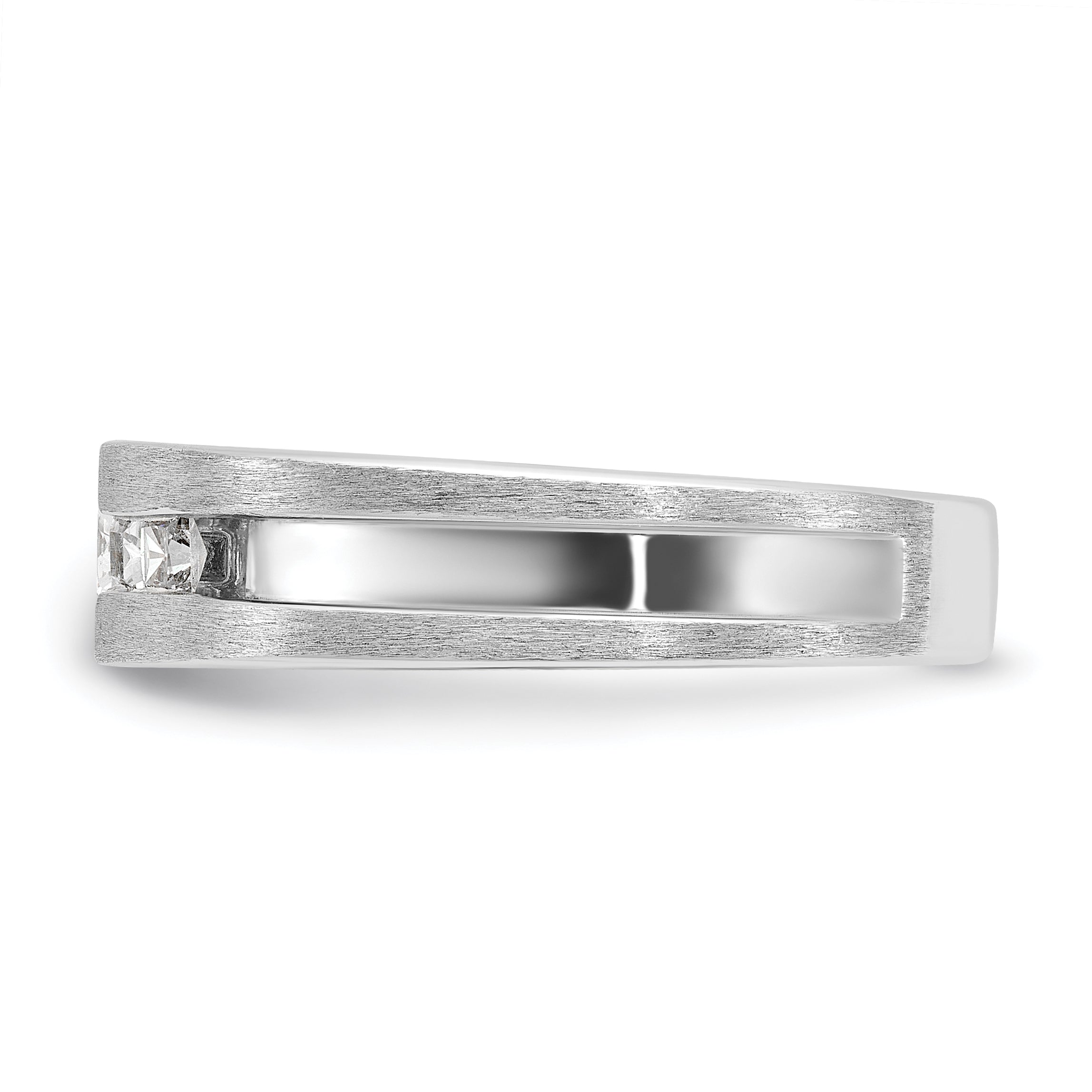 14k White Gold Mens 3/4 carat Diamond Complete Ring - Sophia Jewelers