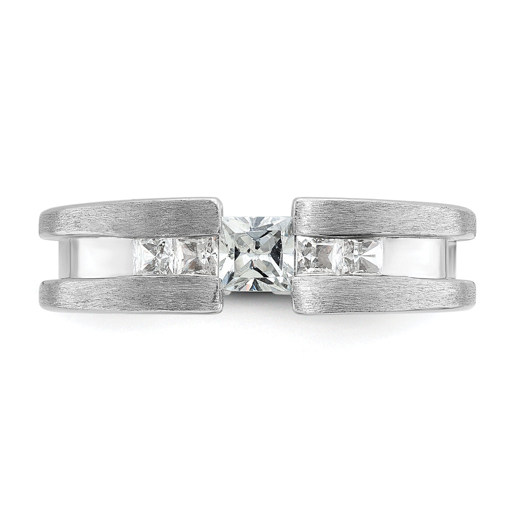 14k White Gold Mens Diamond Ring Mounting, Mounting Only - Sophia Jewelers
