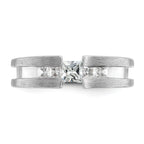 14k White Gold Mens Diamond Ring Mounting, Mounting Only - Sophia Jewelers