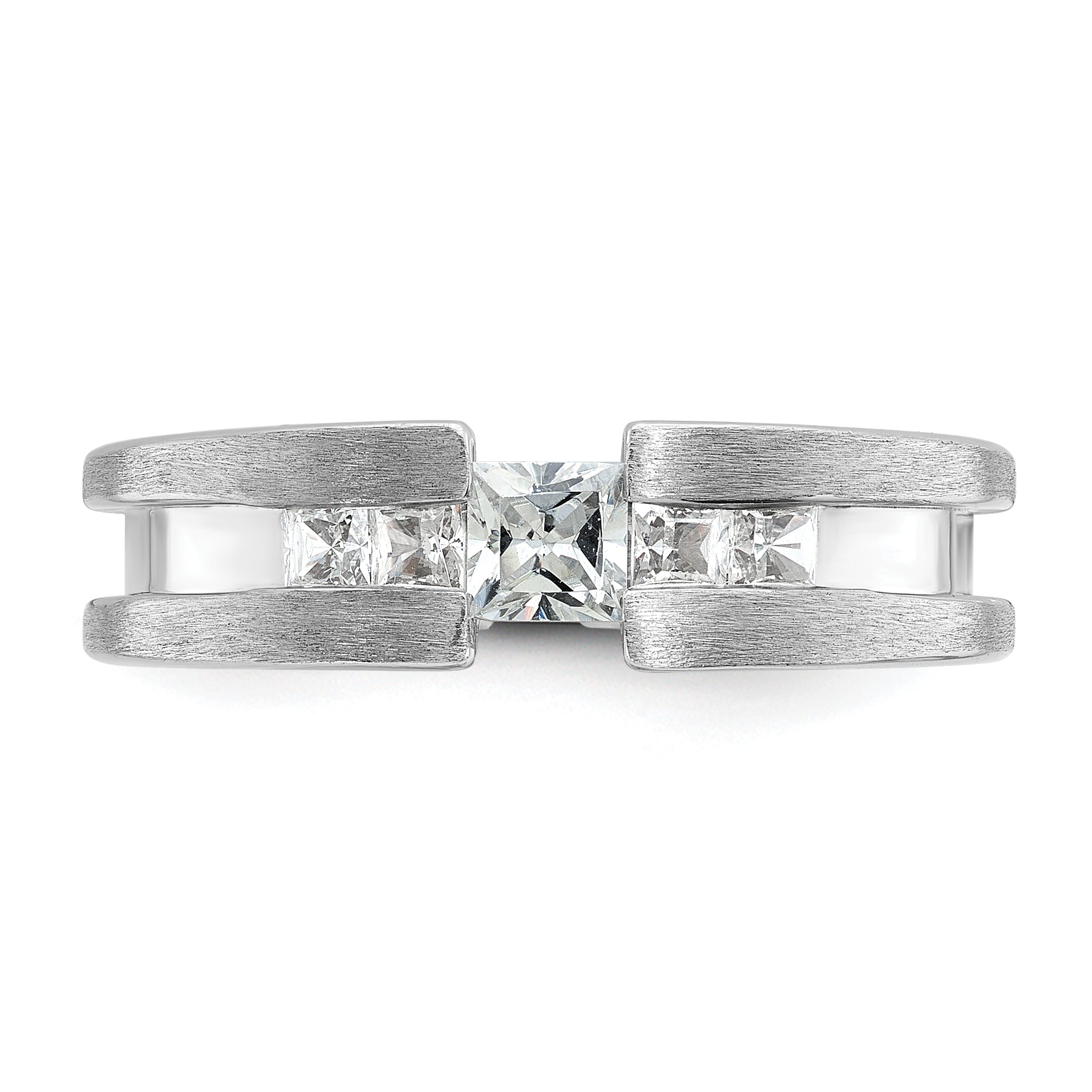 14k White Gold Mens Diamond Ring Mounting, Mounting Only - Sophia Jewelers
