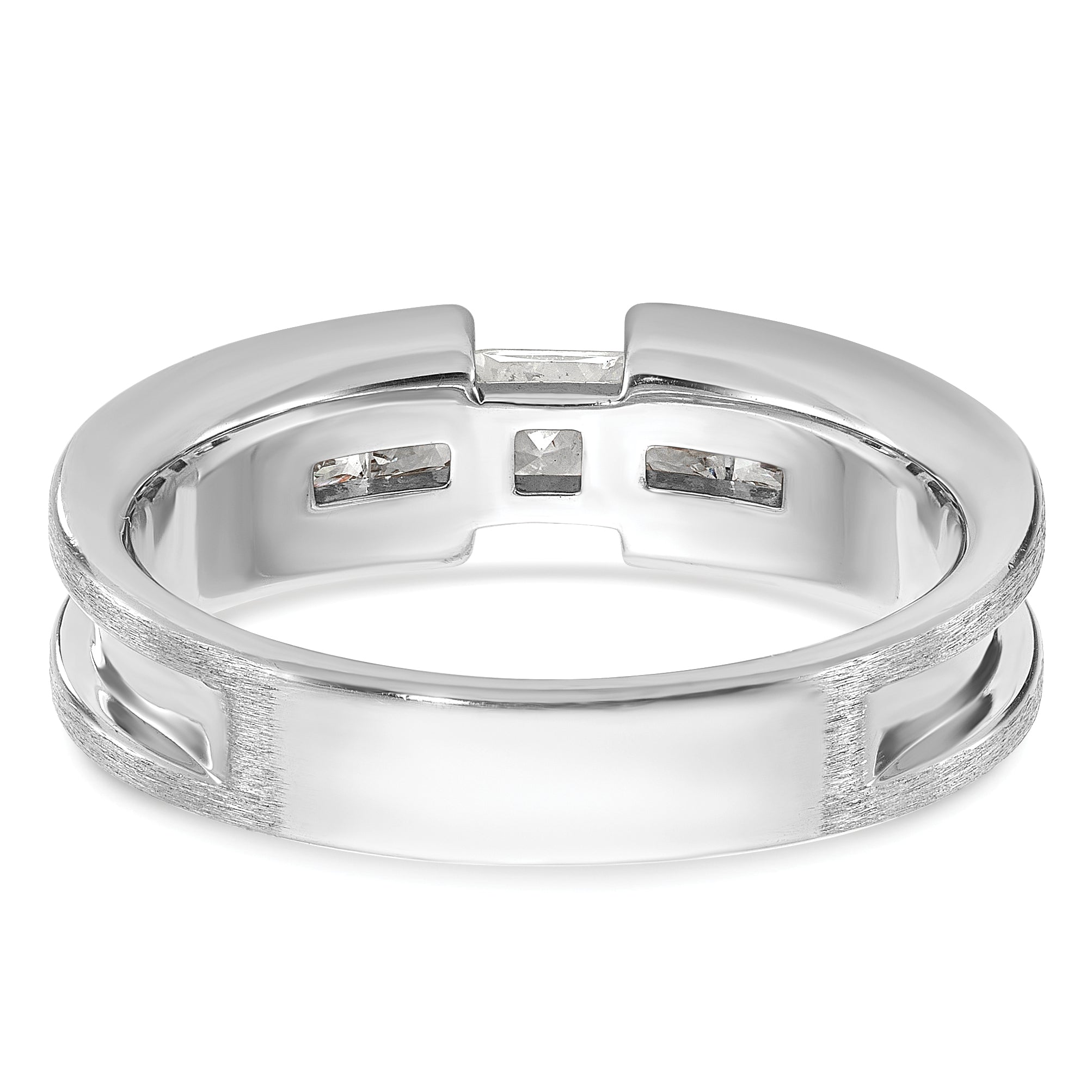 14k White Gold Mens Diamond Ring Mounting, Mounting Only - Sophia Jewelers