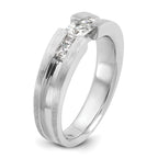 14k White Gold Mens 3/4 carat Diamond Complete Ring - Sophia Jewelers