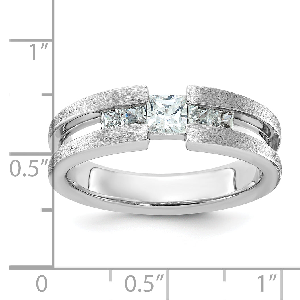 14k White Gold Mens Diamond Ring Mounting, Mounting Only Secondary image