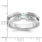14k White Gold Mens Diamond Ring Mounting, Mounting Only - Sophia Jewelers