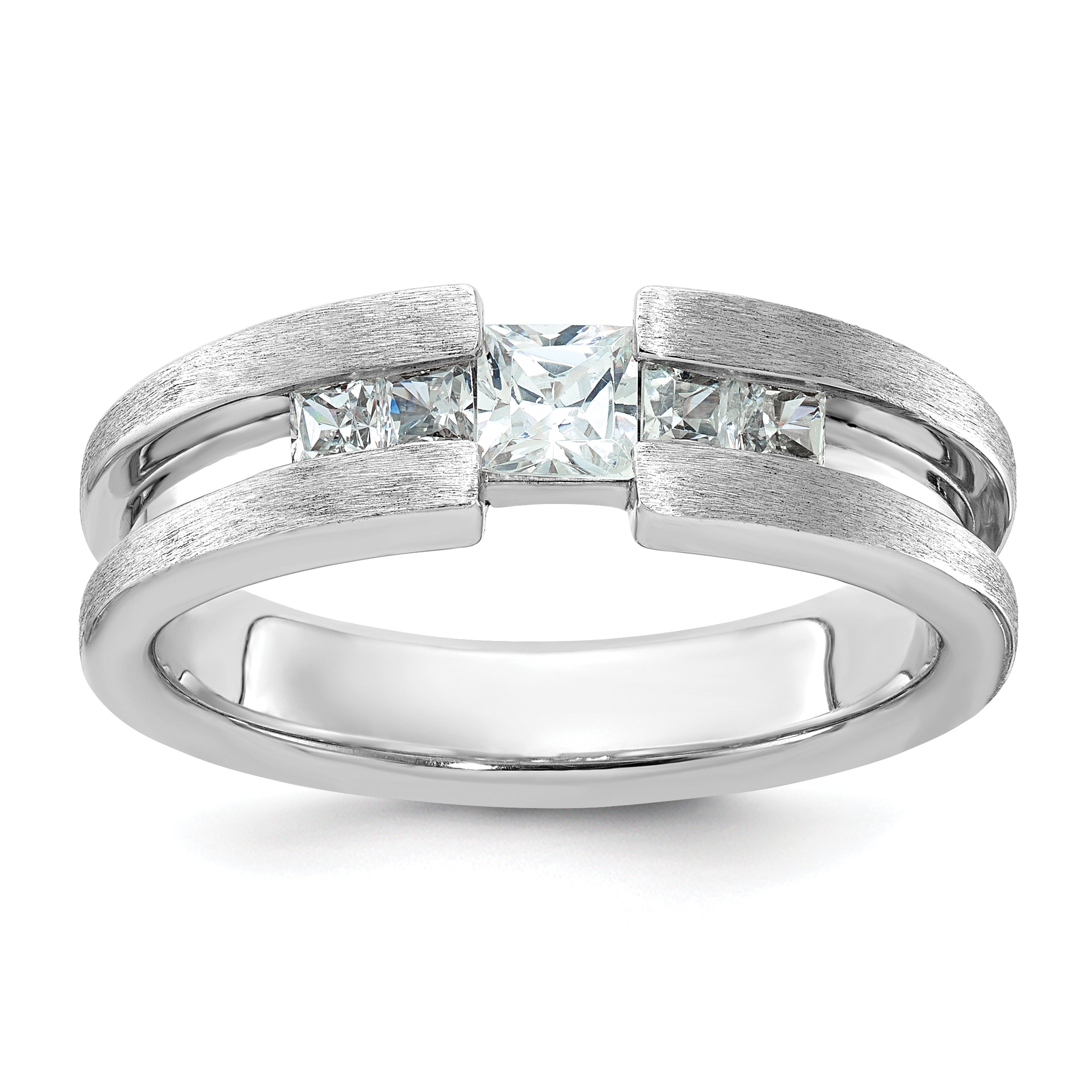 14k White Gold Mens Diamond Ring Mounting, Mounting Only - Sophia Jewelers Main image