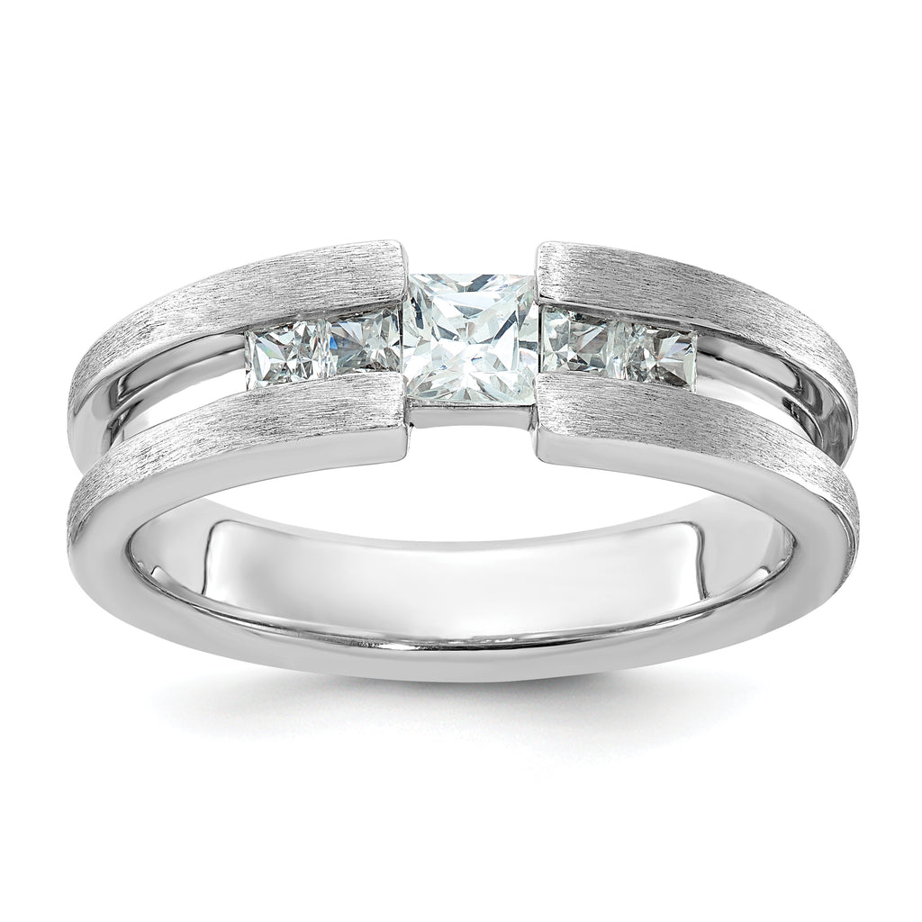 14k White Gold Mens Diamond Ring Mounting, Mounting Only - Sophia Jewelers