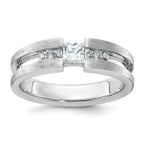 14k White Gold Mens Diamond Ring Mounting, Mounting Only - Sophia Jewelers