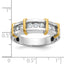 14k Two-tone Men's Polished 7-Stone 1/2 Carat AA Quality Diamond Ring - Sophia Jewelers