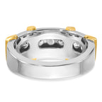 14k Two-tone Men's Polished 7-Stone 1 Carat AA Quality Diamond Ring - Sophia Jewelers