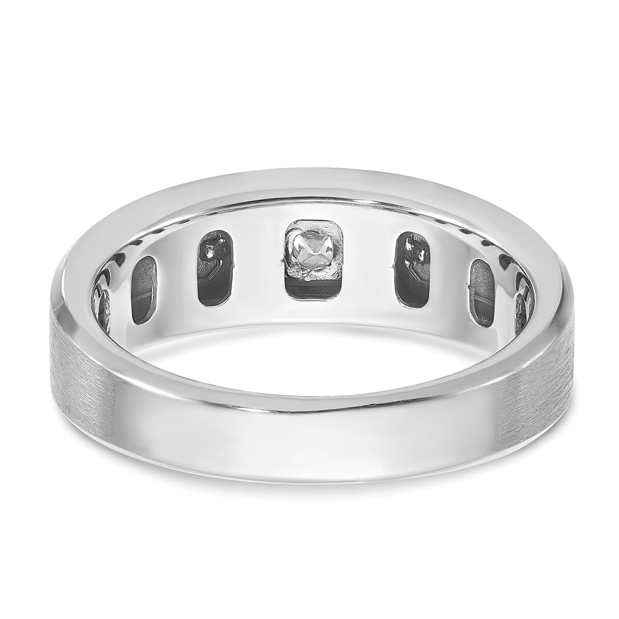 14k Two-tone Mens Polished and Satin Diamond Ring Mounting, Mounting Only - Sophia Jewelers