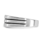 14k White Gold Mens Polished and Satin Diamond Ring Mounting, Mounting Only - Sophia Jewelers