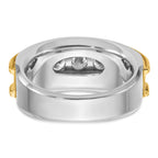 14k Two-tone Men's Polished 7-Stone 2 Carat AA Quality Diamond Ring - Sophia Jewelers