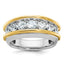 Men's Lab-Grown Diamond Ring in 14K Two-Tone Gold, 3.7mm (2 ct. tw.), Size 10 - Sophia Jewelers