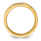 14k Two-tone Three Stone Prong Set Men's Ring Mounting, Mounting Only - Sophia Jewelers
