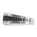 14k White Gold Men's Polished and Textured Solitaire Ring Mounting, Mounting Only - Sophia Jewelers