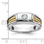 14k Two-tone Men's Polished and Cut-Out 1/5 Carat AA Quality Diamond Ring - Sophia Jewelers