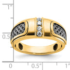 10k Men's w/Black Rhodium Diamond Complete Ring