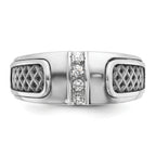 14k White Gold Mens Diamond Ring Mounting, Mounting Only - Sophia Jewelers